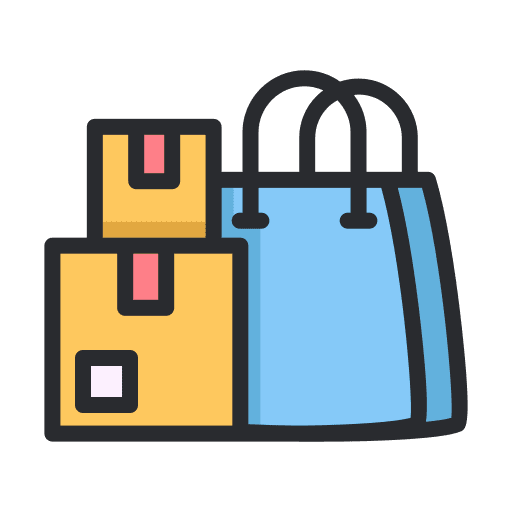Package shopping ecommerce store icon