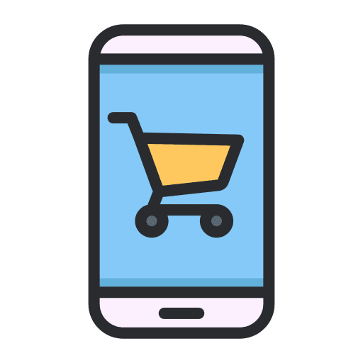 Smartphone application ecommerce store icon