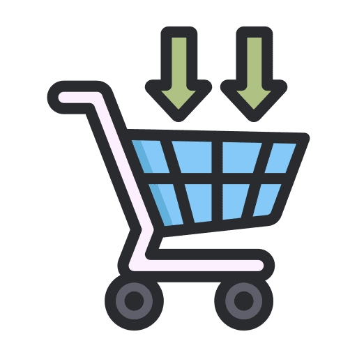 Trolley ecommerce enter shop icon