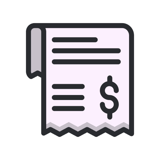 Invoice store business money icon Invoice store business money icon