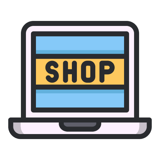 Laptop notebook online business icon Laptop notebook online business icon