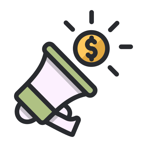 Megaphone business promo shopping icon Megaphone business promo shopping icon