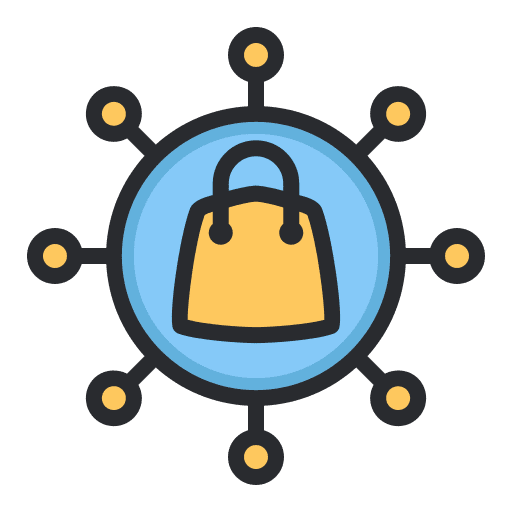 Shopping bag business store commerce and shopping icon Shopping bag business store commerce and shopping icon
