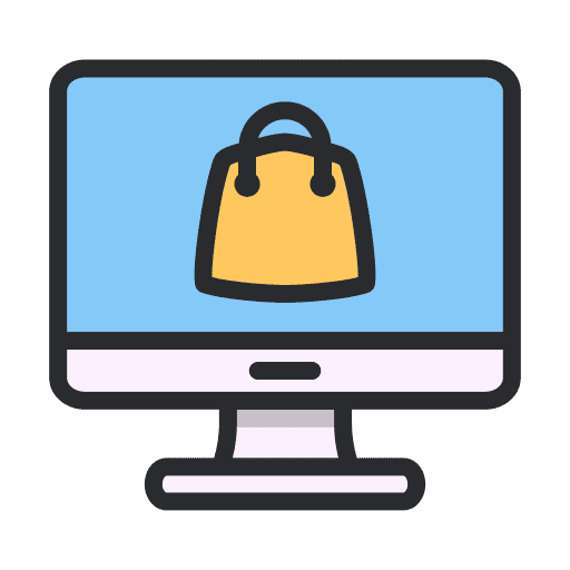 Computer computer store shop icon Computer computer store shop icon