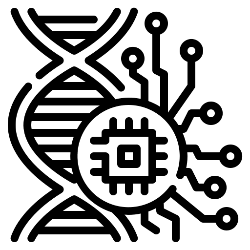 Dna chip electronics structure icon