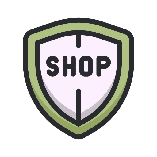 Shield store shield ecommerce icon Shield store shield ecommerce icon
