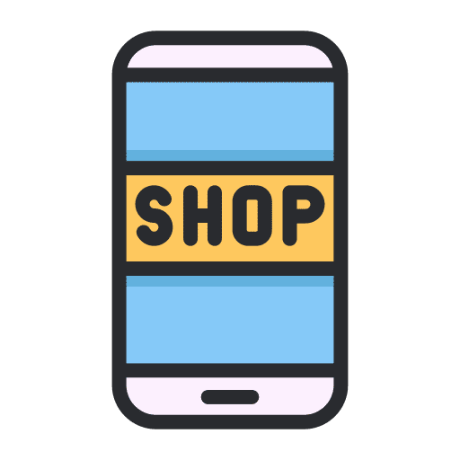 Smartphone web ecommerce application icon Smartphone web ecommerce application icon