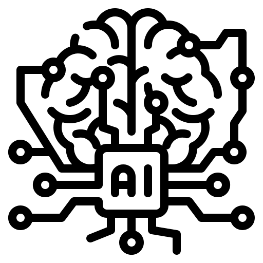 Brain brain technology connection icon