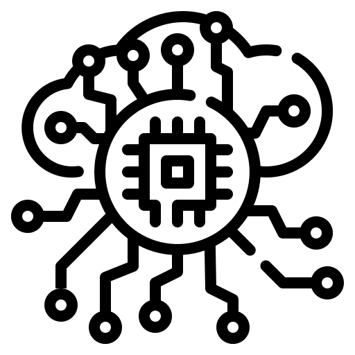 Cloud chip technology firmware icon