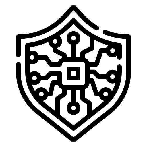 Shield connections security safety icon