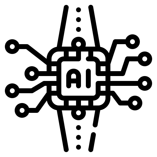 Smartwatch connection ai intelligence icon