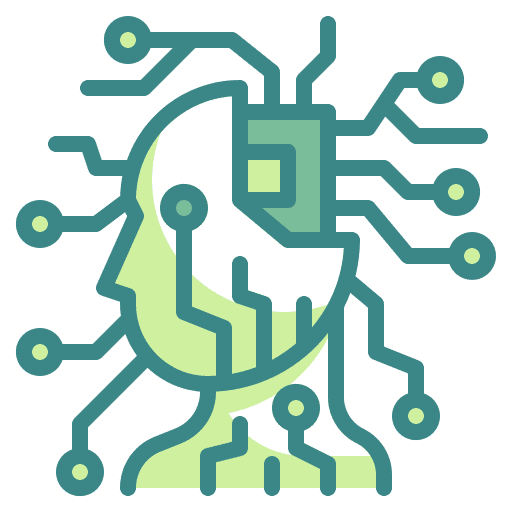Artificial intelligence initiative technology ai icon