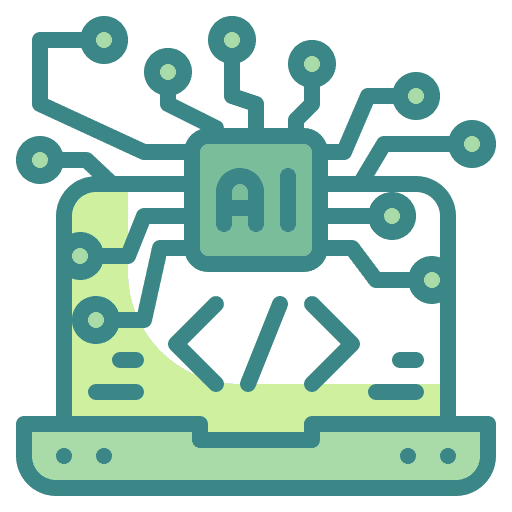 Coding ai network electronics icon