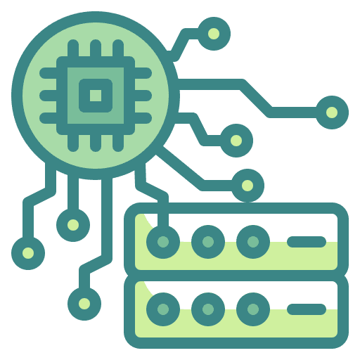 Data store server electronics icon
