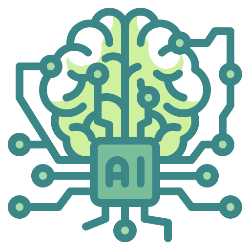 Brain ai connection technology icon Brain ai connection technology icon