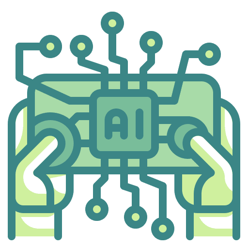 Control electronic control ai icon Control electronic control ai icon