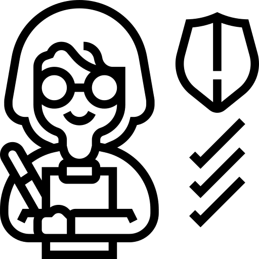 Insurance evaluate avatar inspection icon