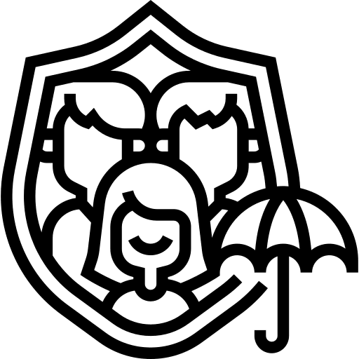 Life insurance protection security coverage icon