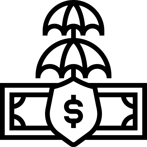 Reinsurance insurance risk umbrella icon