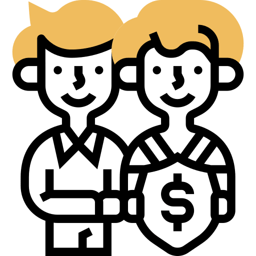 Indemnity coverage reimbursement business icon