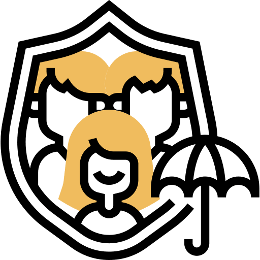 Life insurance security protected protection icon