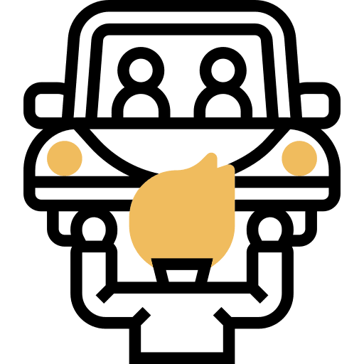 Accident car vehicle protection security icon