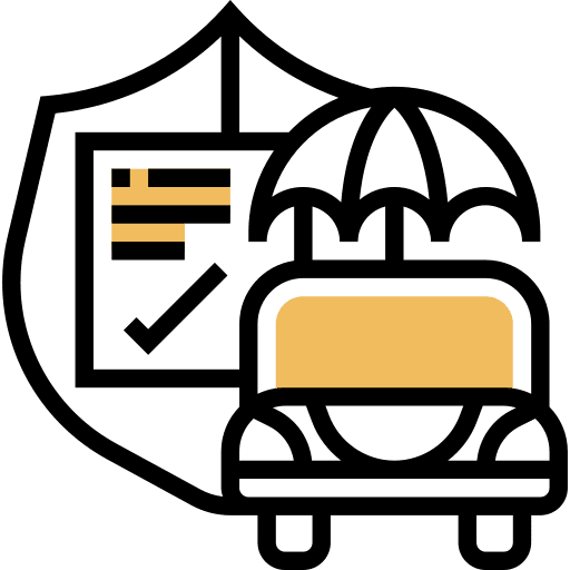 Car insurance shield protection security icon