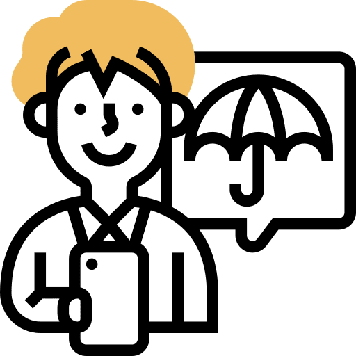 Insurance man people agent icon