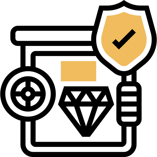 Jewelry fashion security insurance icon