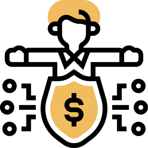 Liability debt insurance financial icon