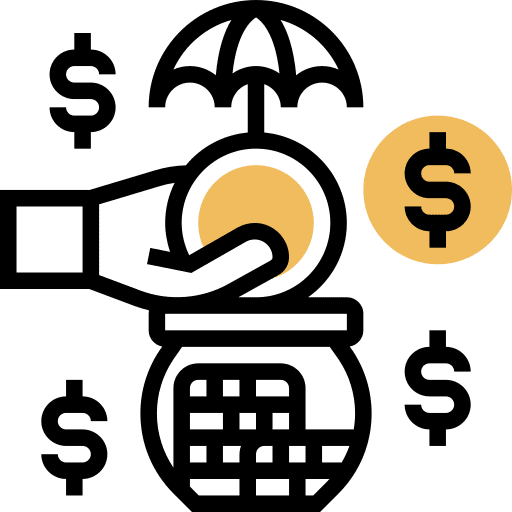 Money investment business and finance insurance icon
