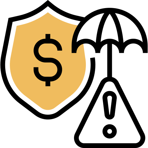Risk management risk management protect umbrella icon
