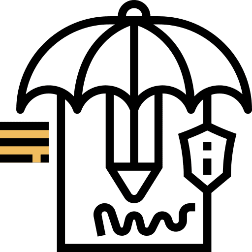 Contract insurance document business and finance icon