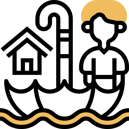 Flood umbrella security flood icon