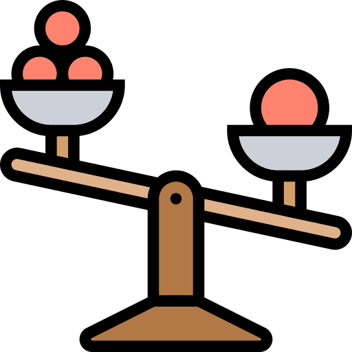 Scale balance education weight icon