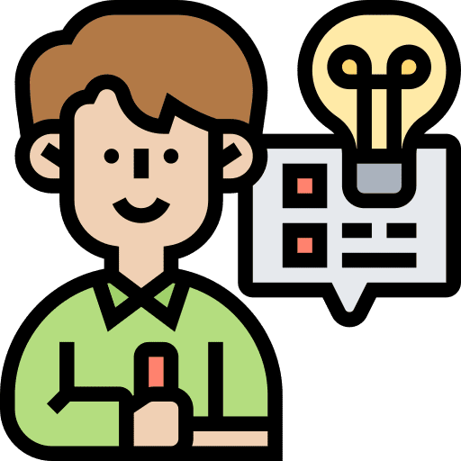 Test studying student education icon