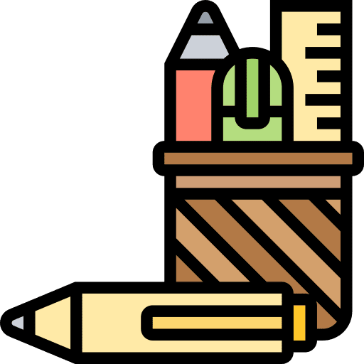 Stationery draw pencil case office material icon Stationery draw pencil case office material icon