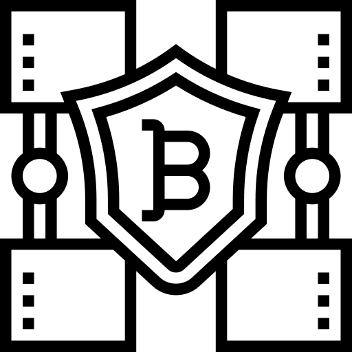 Blockchain banking business and finance currency icon Blockchain banking business and finance currency icon