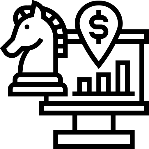 Strategy graph strategy presentation icon Strategy graph strategy presentation icon