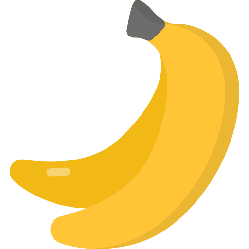 Banana fruit vegan organic icon Banana fruit vegan organic icon