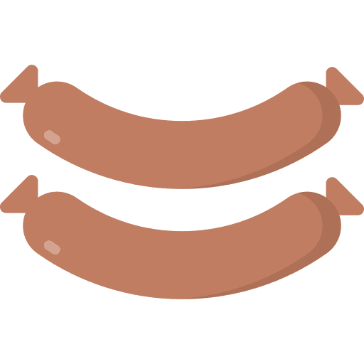 Sausages sausages fast food bbq icon Sausages sausages fast food bbq icon