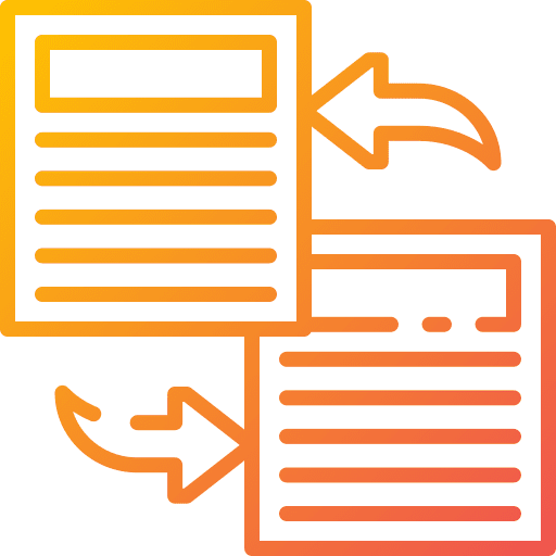 Exchange business business and finance document icon Exchange business business and finance document icon