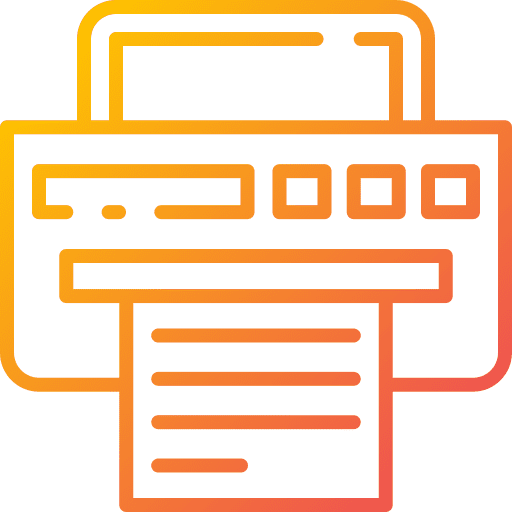 Printer tools and utensils printer technology icon