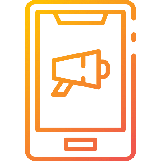 Mobile marketing digital marketing megaphone advertising icon Mobile marketing digital marketing megaphone advertising icon