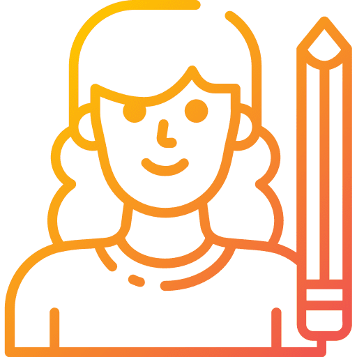 Writer woman blogger writer icon Writer woman blogger writer icon