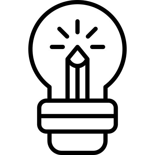 Idea objective electricity bulb icon Idea objective electricity bulb icon