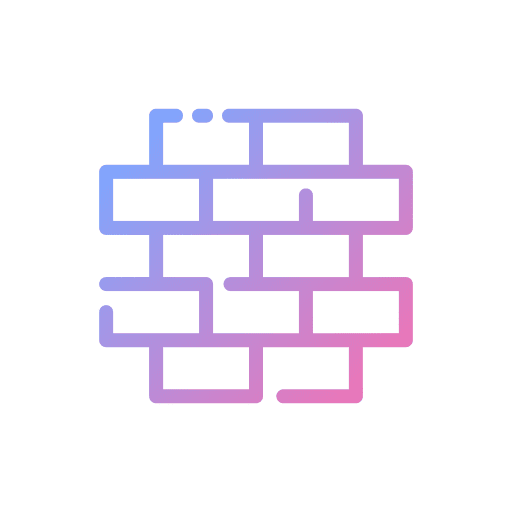 Wall brick construction and tools brickwall icon