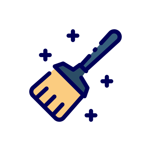 Broom dust home house cleaning icon