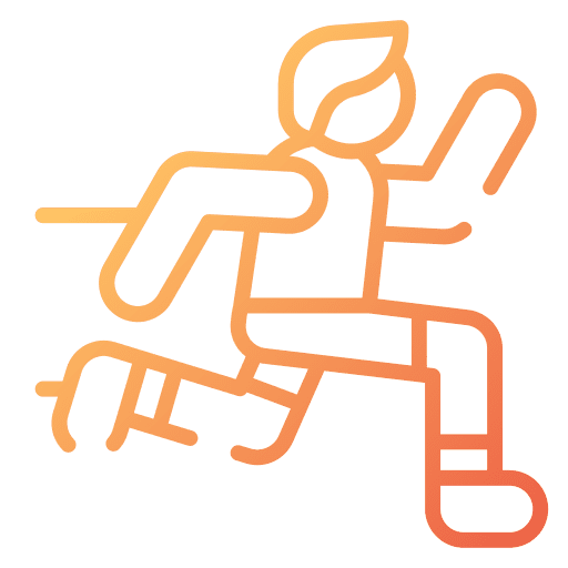 Jogging running exercise sports and competition icon