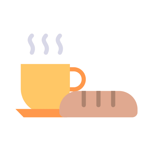 Breakfast breads kitchenware coffee mug icon Breakfast breads kitchenware coffee mug icon